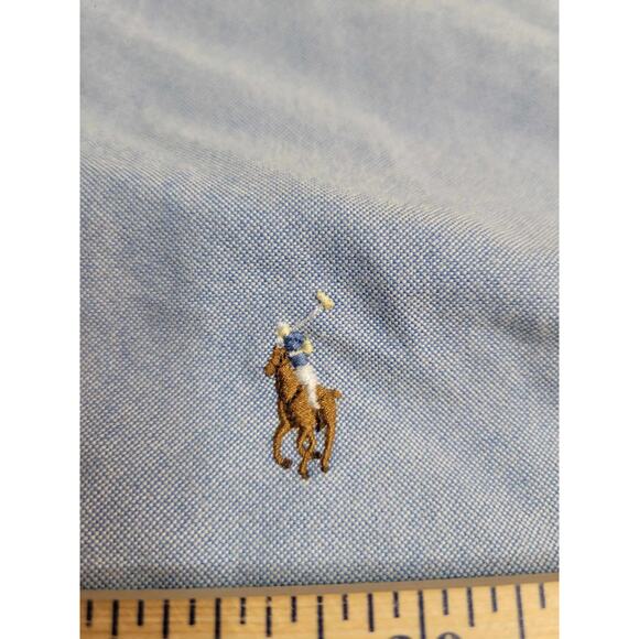 2672 Ralph Lauren Blue LS Button Down Men's 2XB - Picture 7 of 8